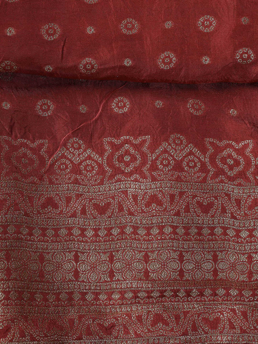 Embroidered Art Silk Unstitched Suit Piece With Dupatta