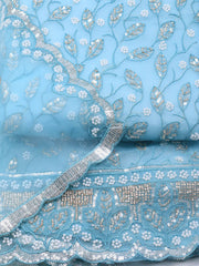 Embroidered Chiffon Unstitched Suit With Dupatta