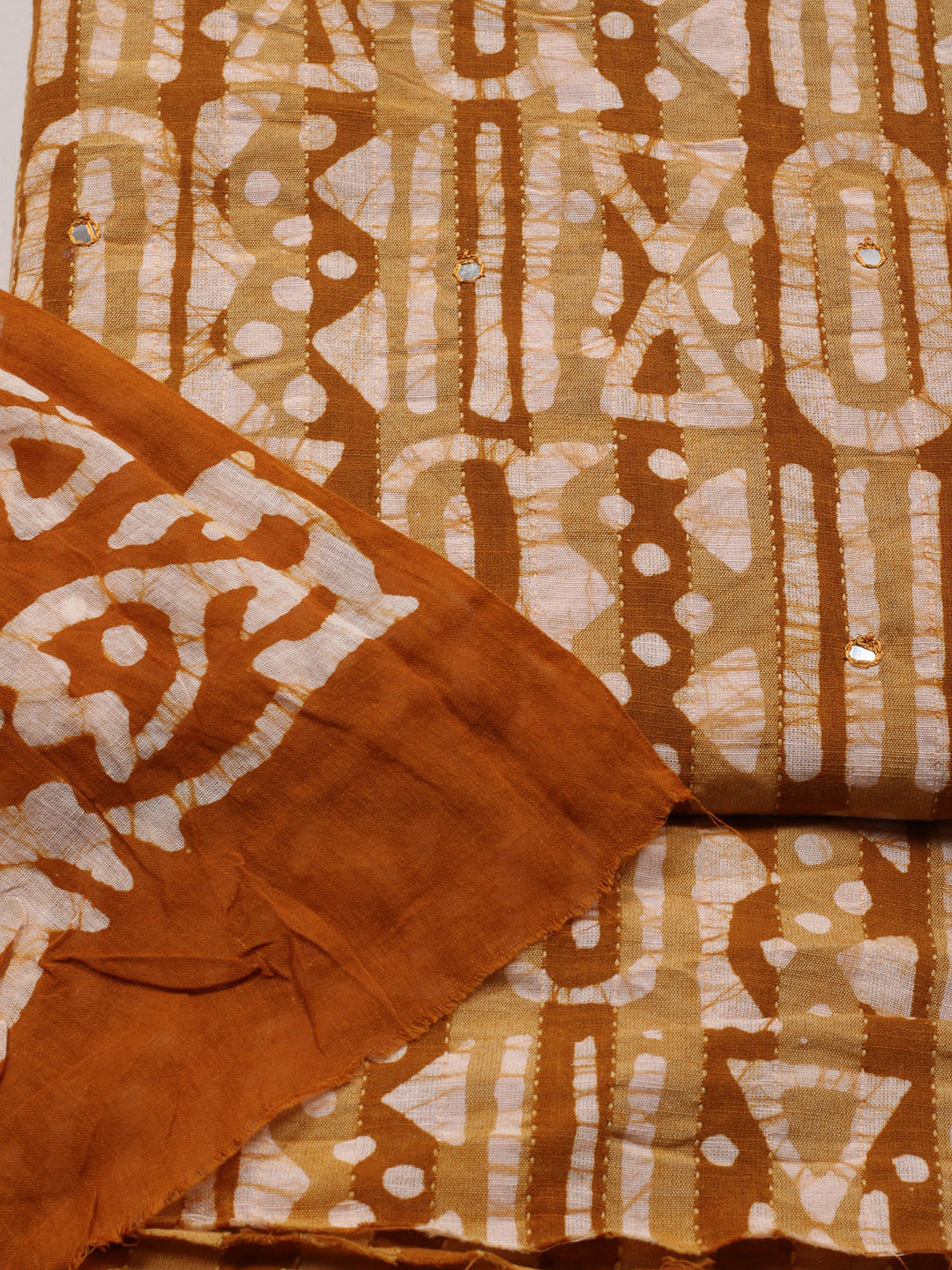 Printed Cotton Blend Unstitched Suit With Dupatta