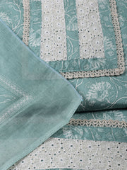 Printed Cotton Blend Unstitched Suit Piece With Dupatta
