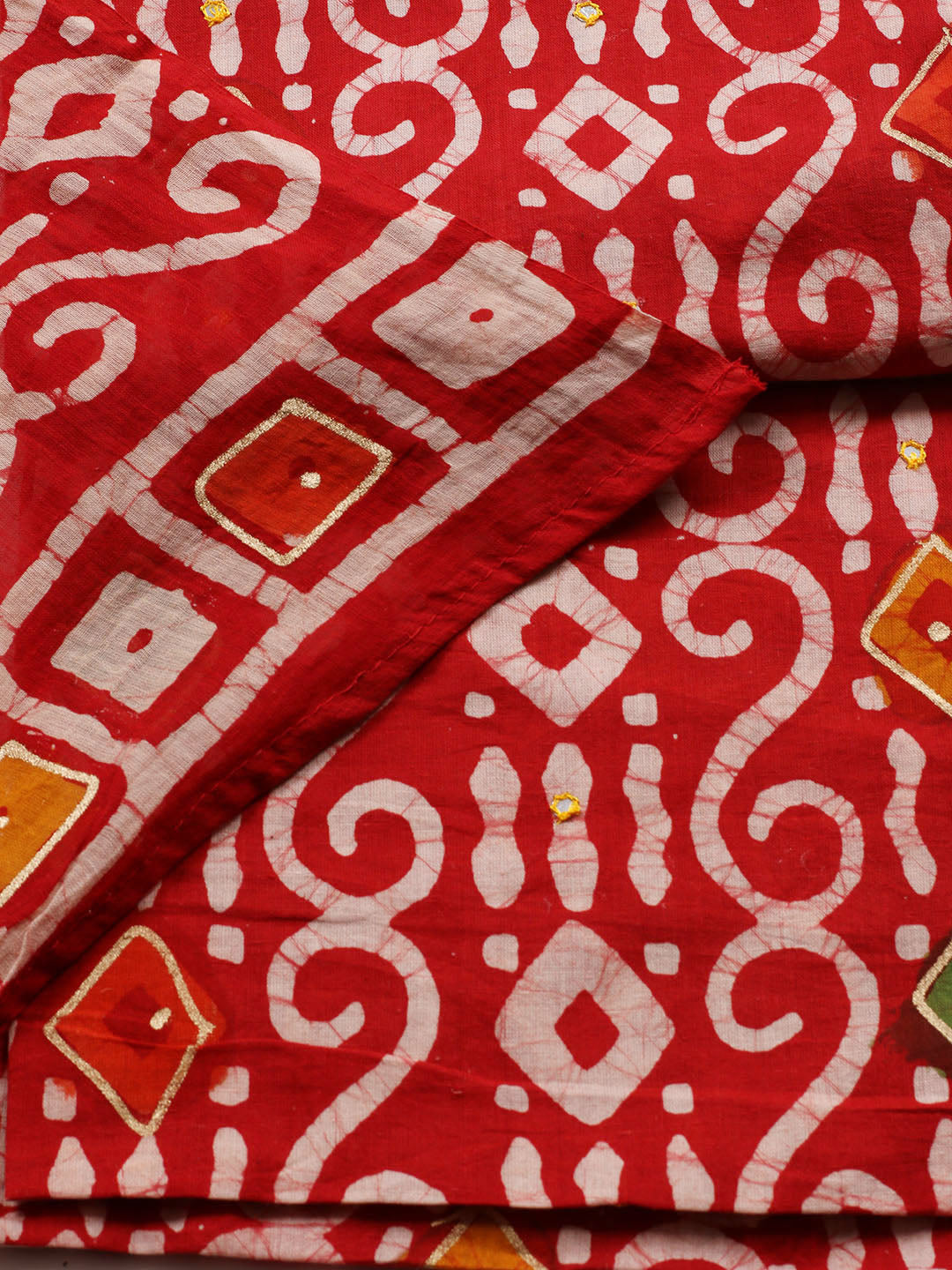 Printed Cotton Blend Unstitched Suit With Dupatta
