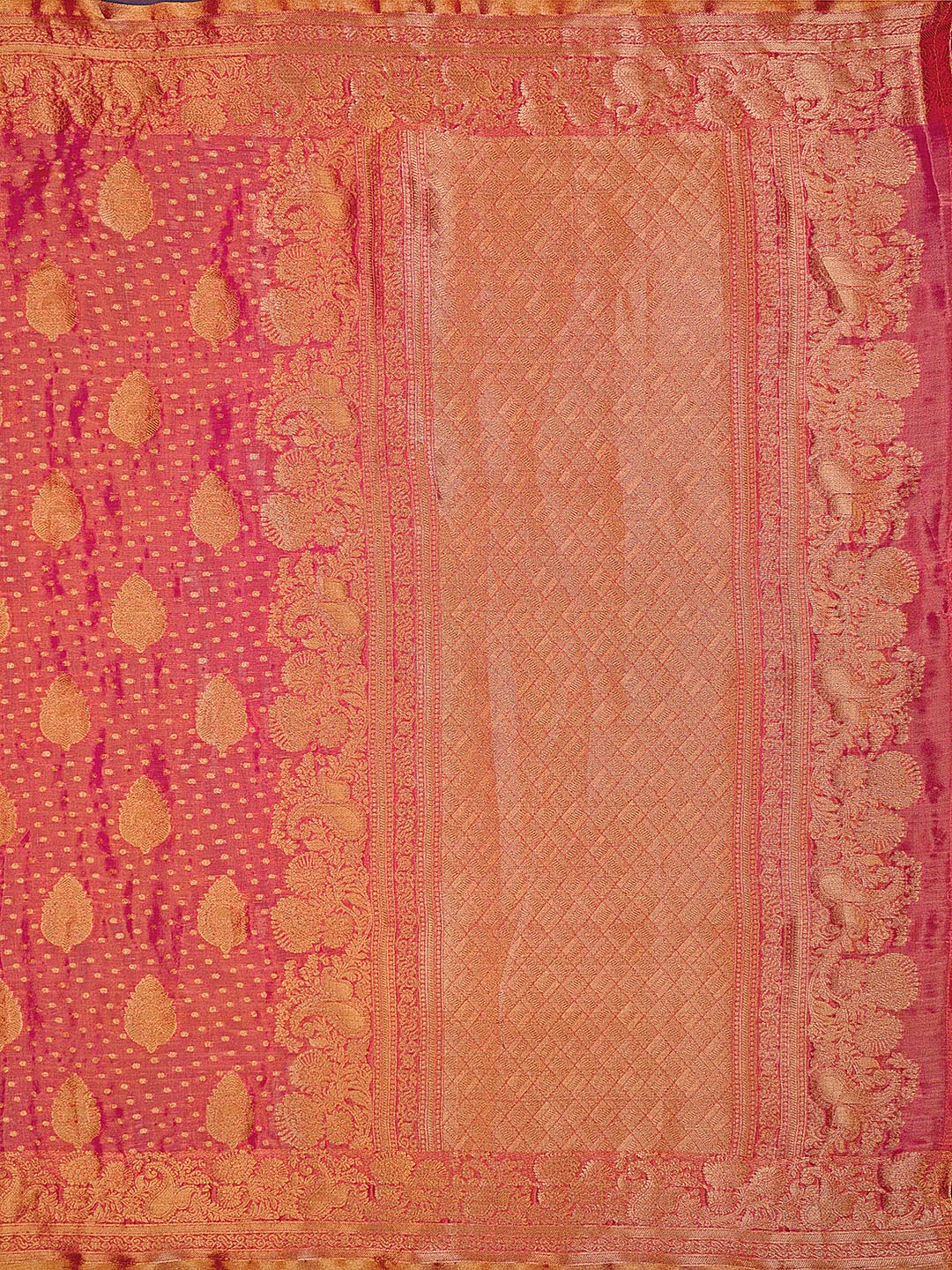 Zari Jaal Cotton Woven Saree