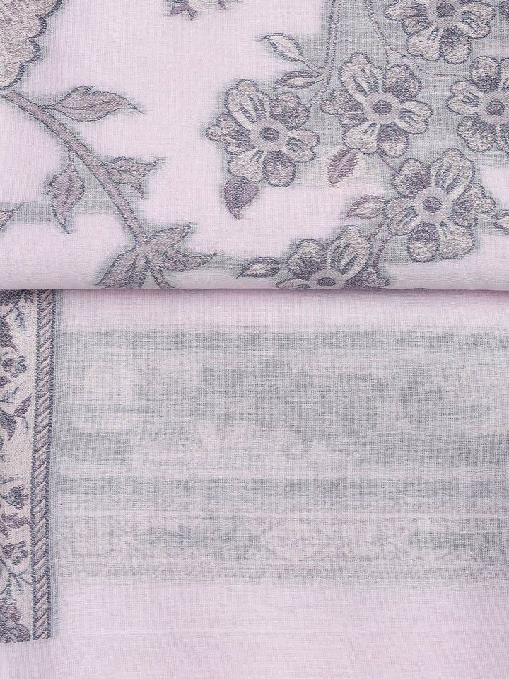 Printed Chanderi Unstitched Suit With Dupatta