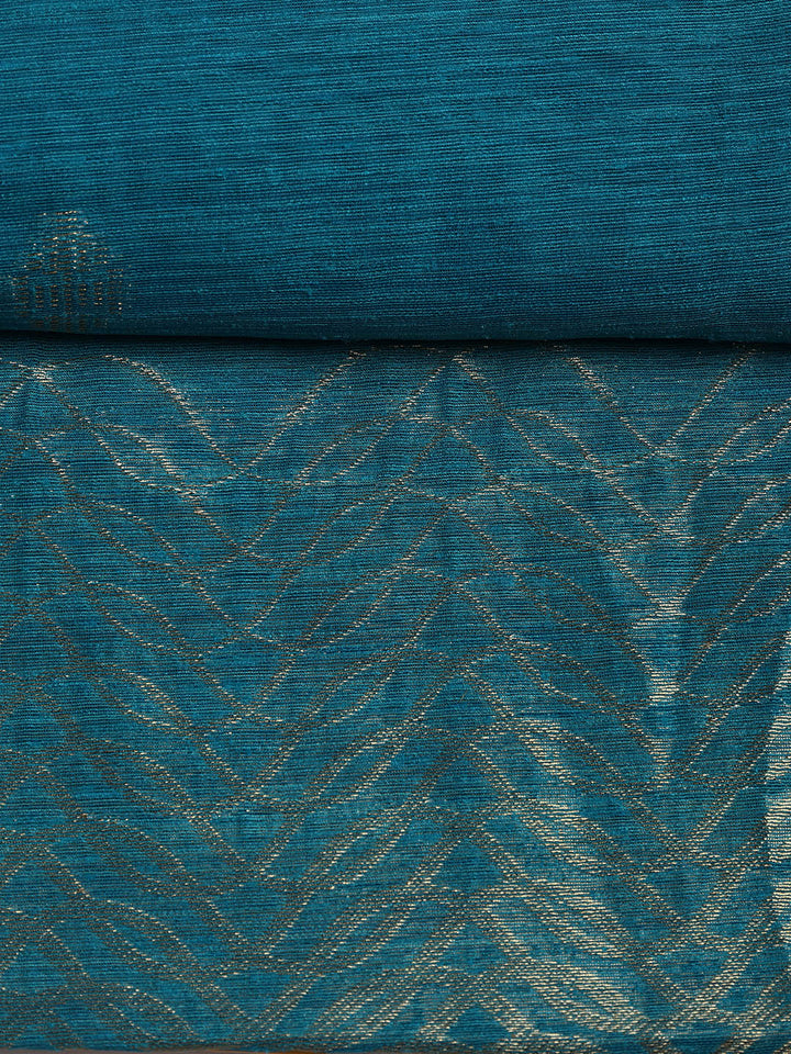 Woven Chanderi Unstitched Suit Piece With Dupatta