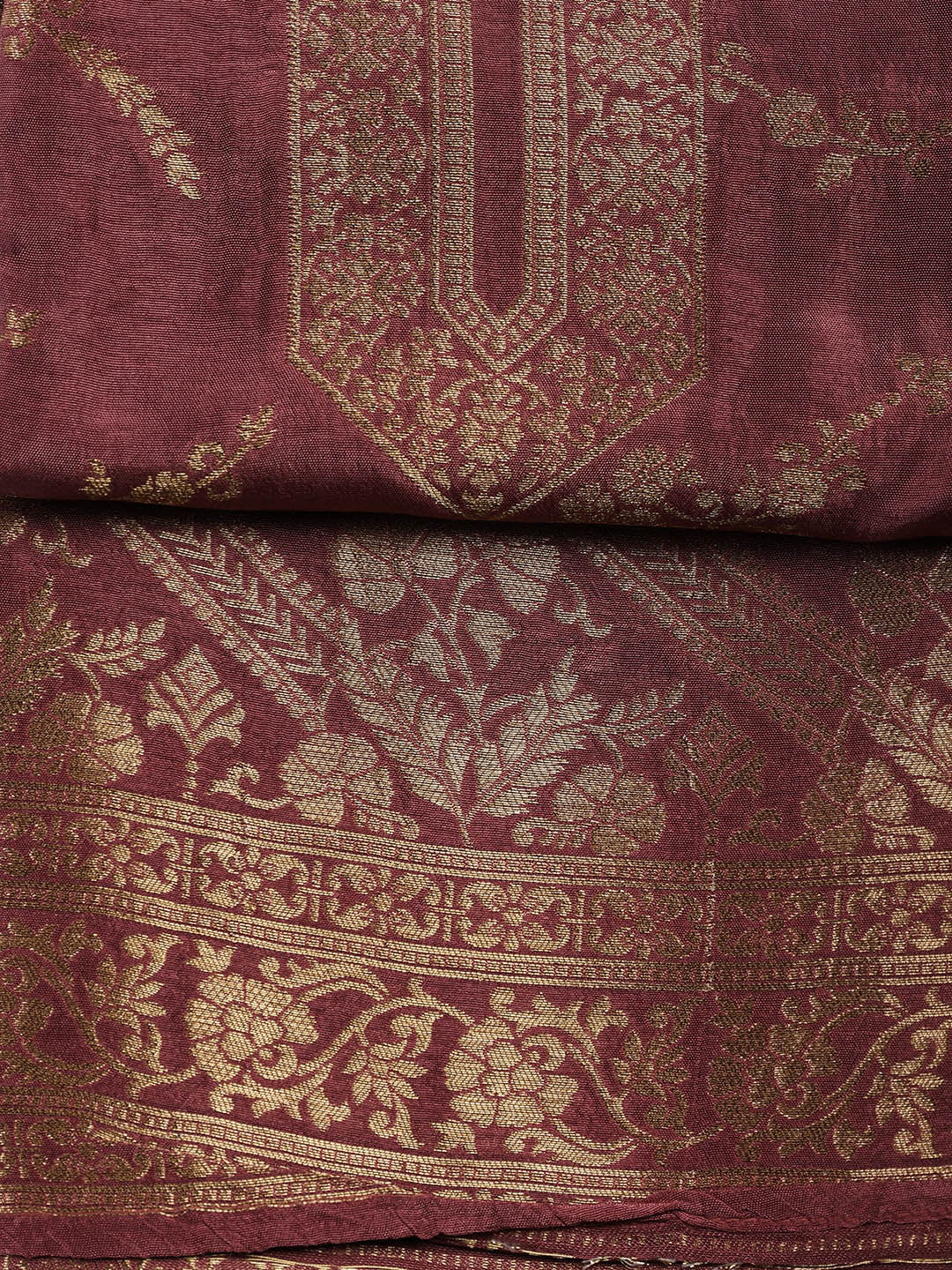 Embroidered Chanderi Unstitched Suit Piece With Dupatta