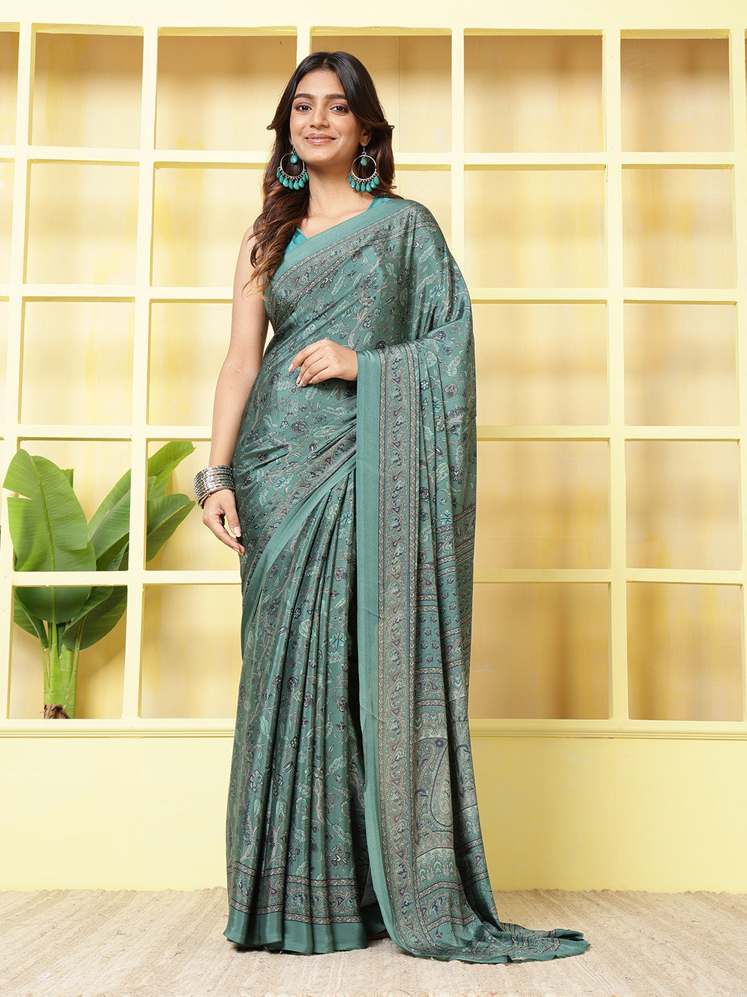 Digital Printed Crepe Saree