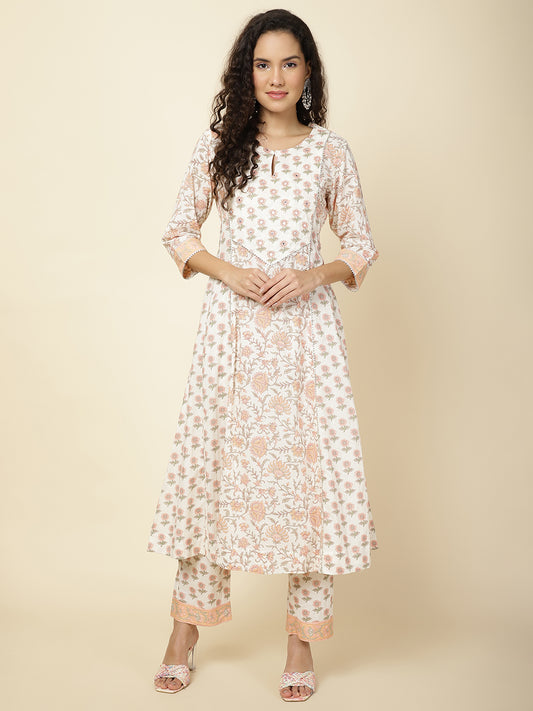 Floral Printed Kurta With Pants