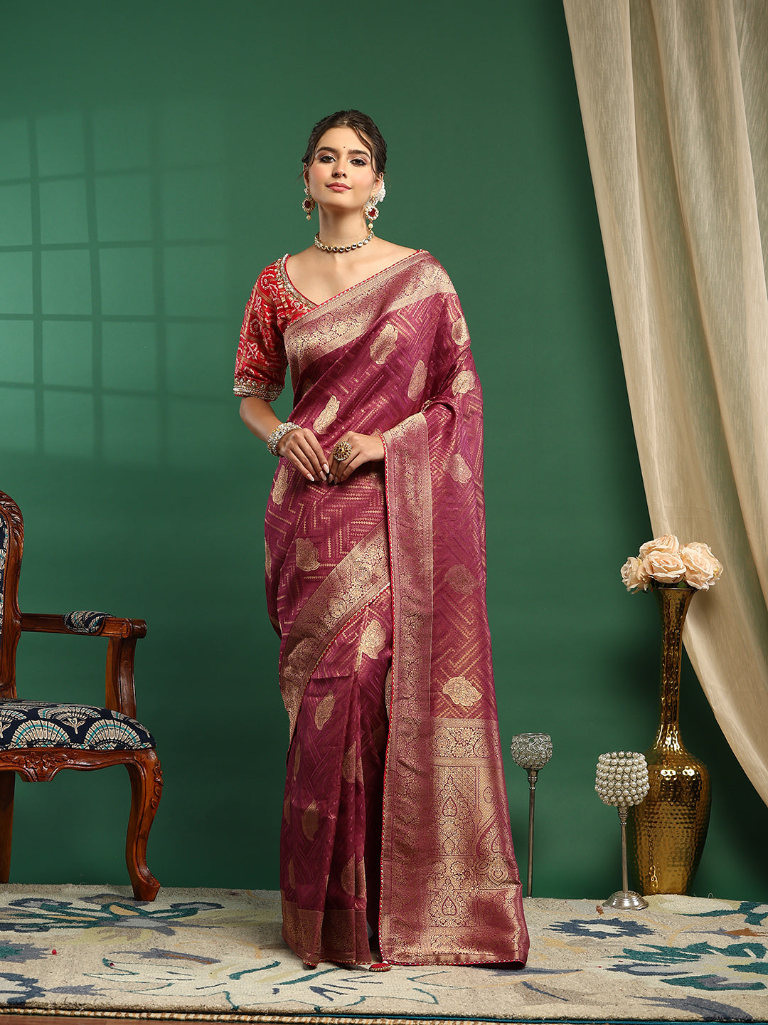 Embroidered Banarasi Saree
