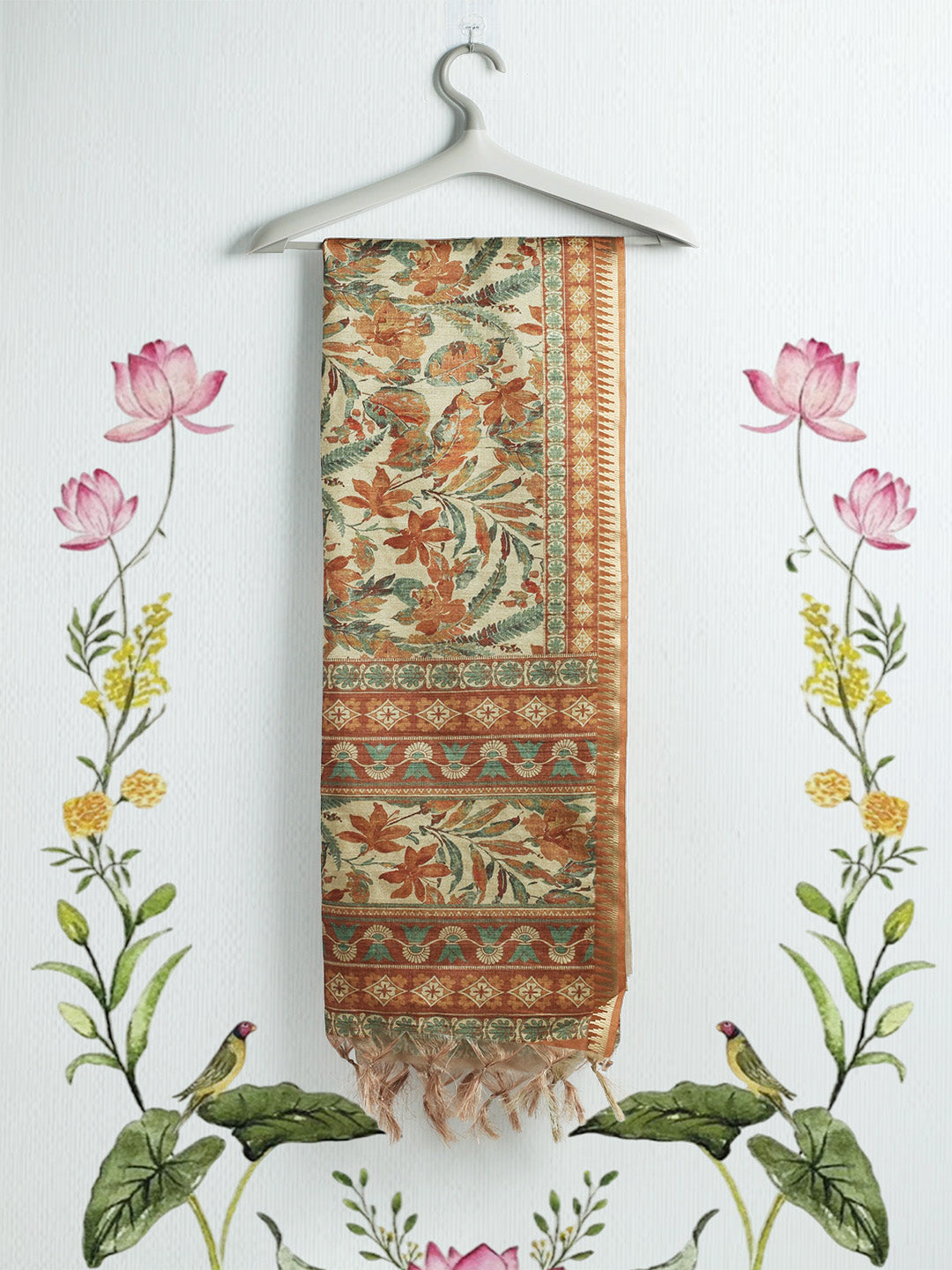 Printed Tussar Saree
