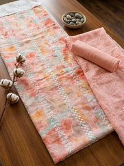 Printed Cotton Blend Unstitched Suit With Pant & Dupatta