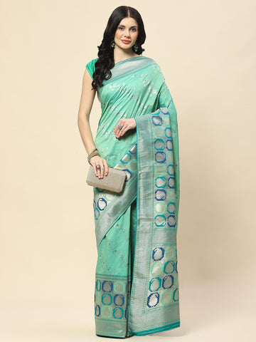 Zari Jaal Woven Art Silk Banarsi Saree