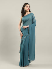 Plain Georgette Saree