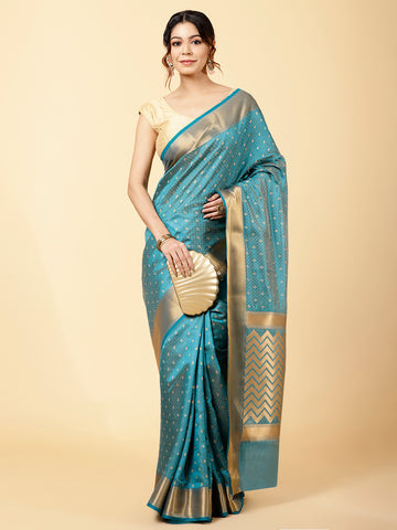 Zari Booti Woven Handloom Saree