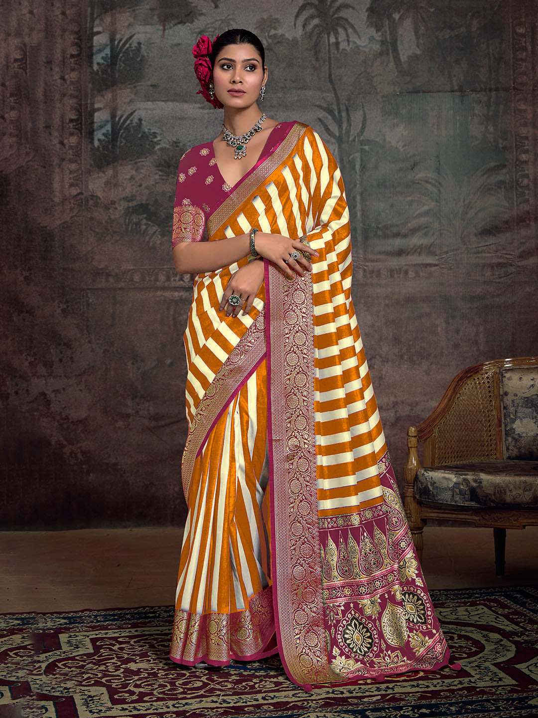 Printed Art Silk Saree