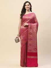 Zari Jaal Woven Satin Saree