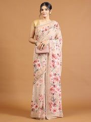 Printed & Stone Work Georgette Saree