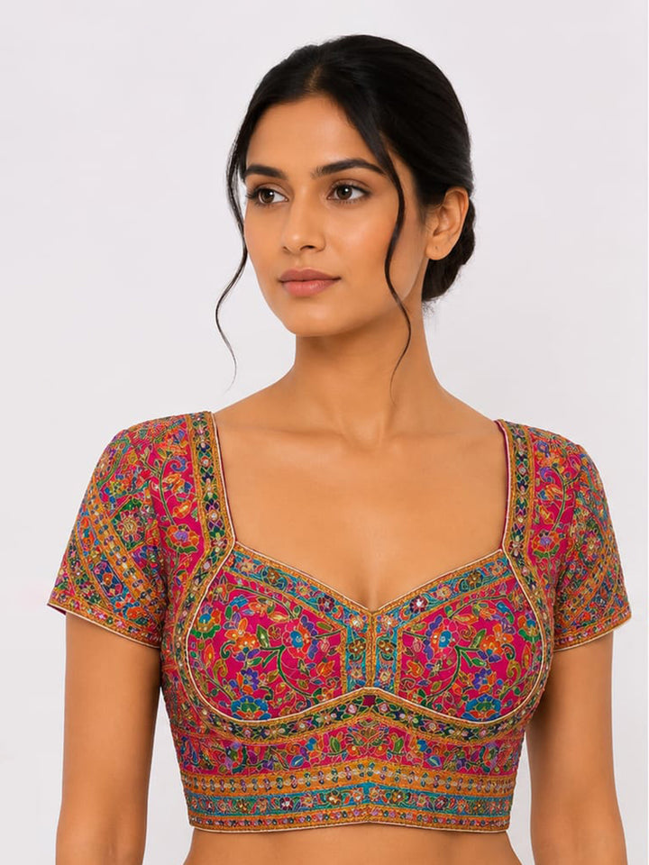 Premium Rani Embroidery Viscose Blouse Piece