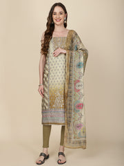 Printed Muslin Unstitched Suit Piece With Dupatta