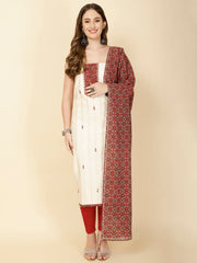 Printed Cotton Unstitched Suit Piece With Dupatta