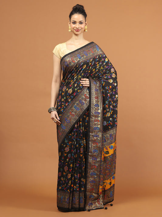 Digital Floral Print Crepe Saree