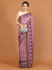 Digital Printed Tussar Woven Saree