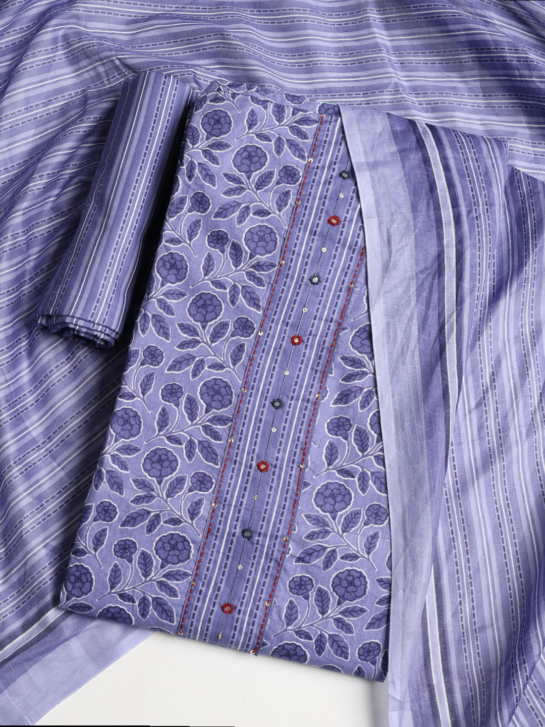 Printed Cotton Printed Unstitched Suit With Dupatta