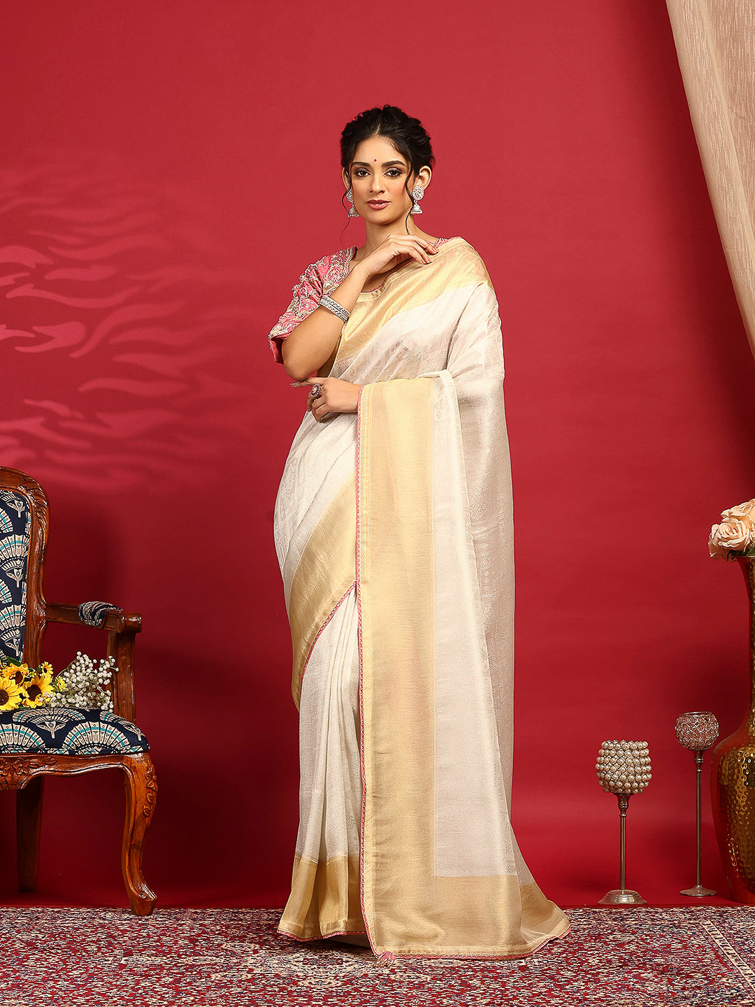 Embroidered Banarasi Saree