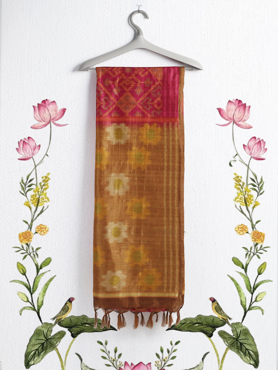 Printed Tussar Saree
