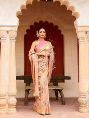 Digital Floral Printed Banarasi Saree