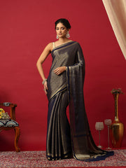 Plain Crepe Saree