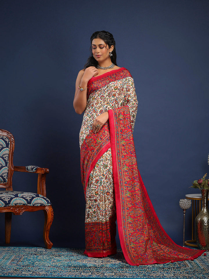Digital Printed Art Silk Saree