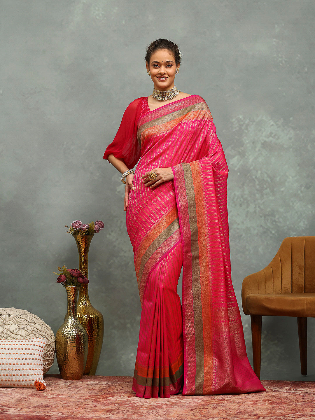 Wovn Border Art Silk Saree
