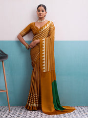 Printed Satin Saree
