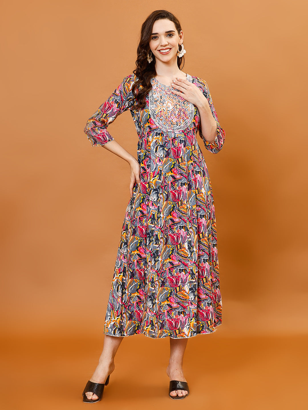 Printed Cotton Dress
