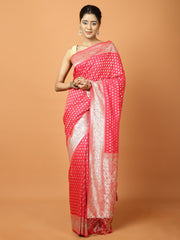 Stone Work Satin Woven Saree