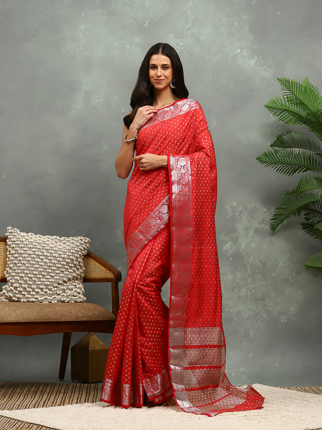 Zaari Border Art Silk Saree