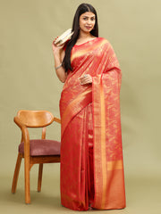 Zari Jaal Woven Handloom Saree