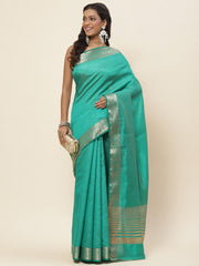 Plain Zari Border Art Silk Saree