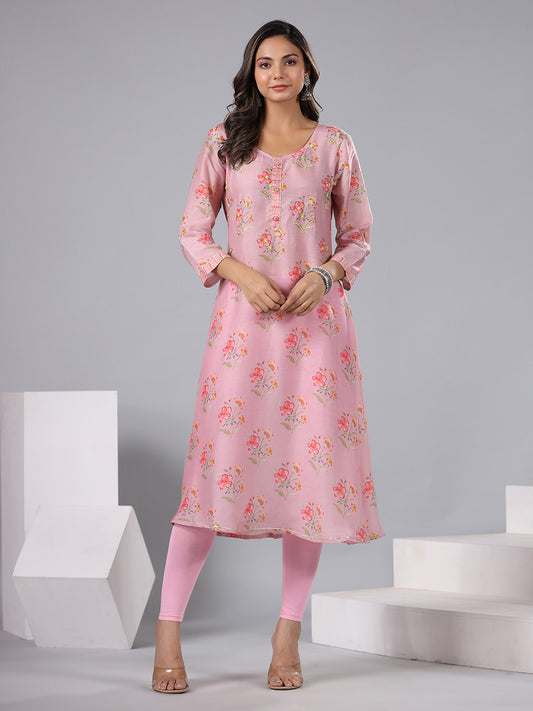 Printed Cotton Blend Kurta