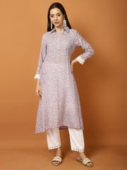 Printed Cotton Blend Kurta