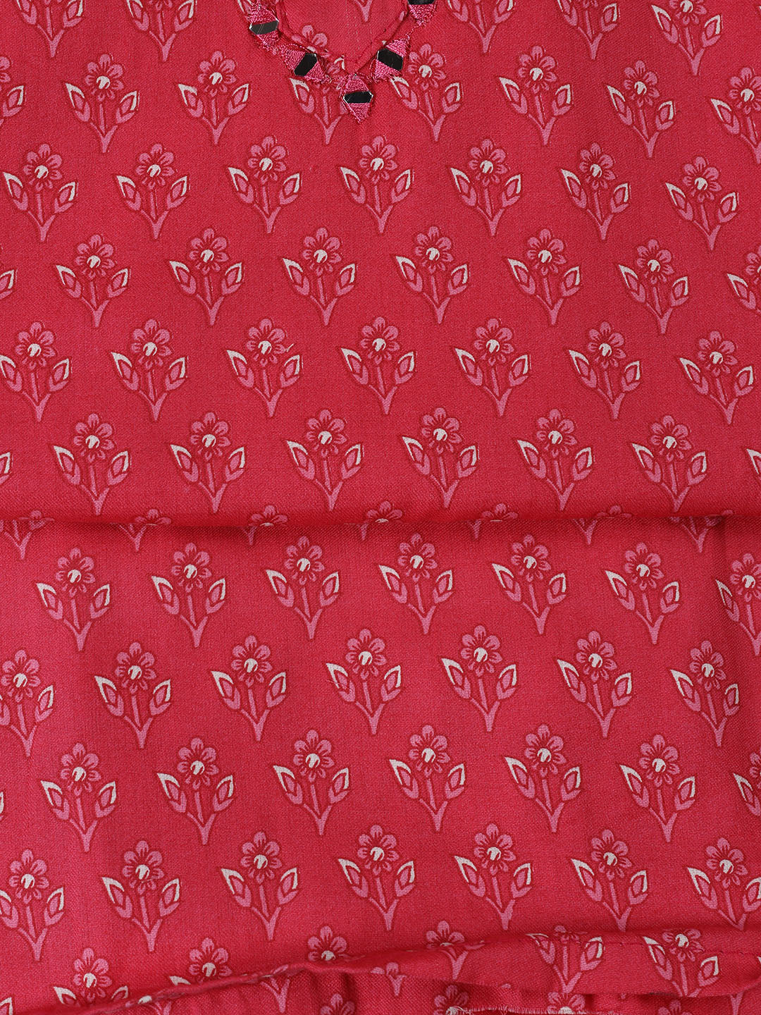 Printed Cotton Blend Unstitched Suit With Dupatta