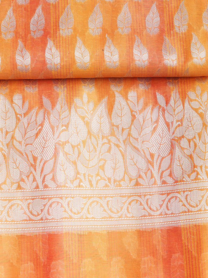 Woven Chanderi Unstitched Suit With Dupatta