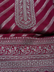 Woven Chanderi Unstitched Suit Piece With Dupatta