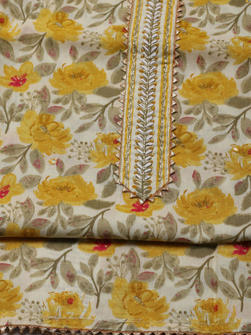 Floral Printed Cotton Unstitched Suit Material