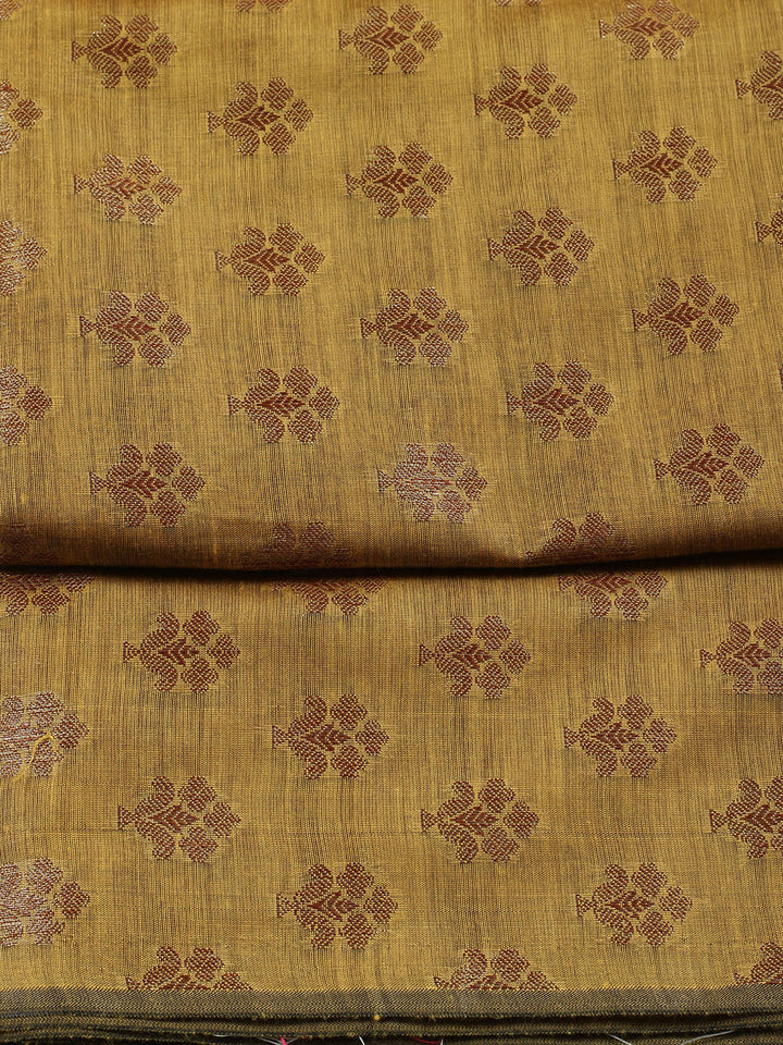 Woven Chanderi Unstitched Suit Piece With Dupatta