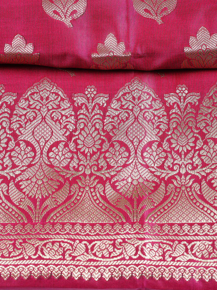 Woven Chanderi Unstitched Suit Piece With Dupatta