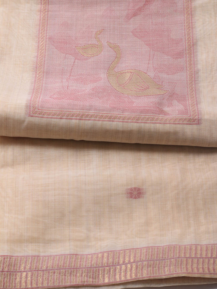 Jamdhani Chanderi Unstitched Suit Piece With Dupatta