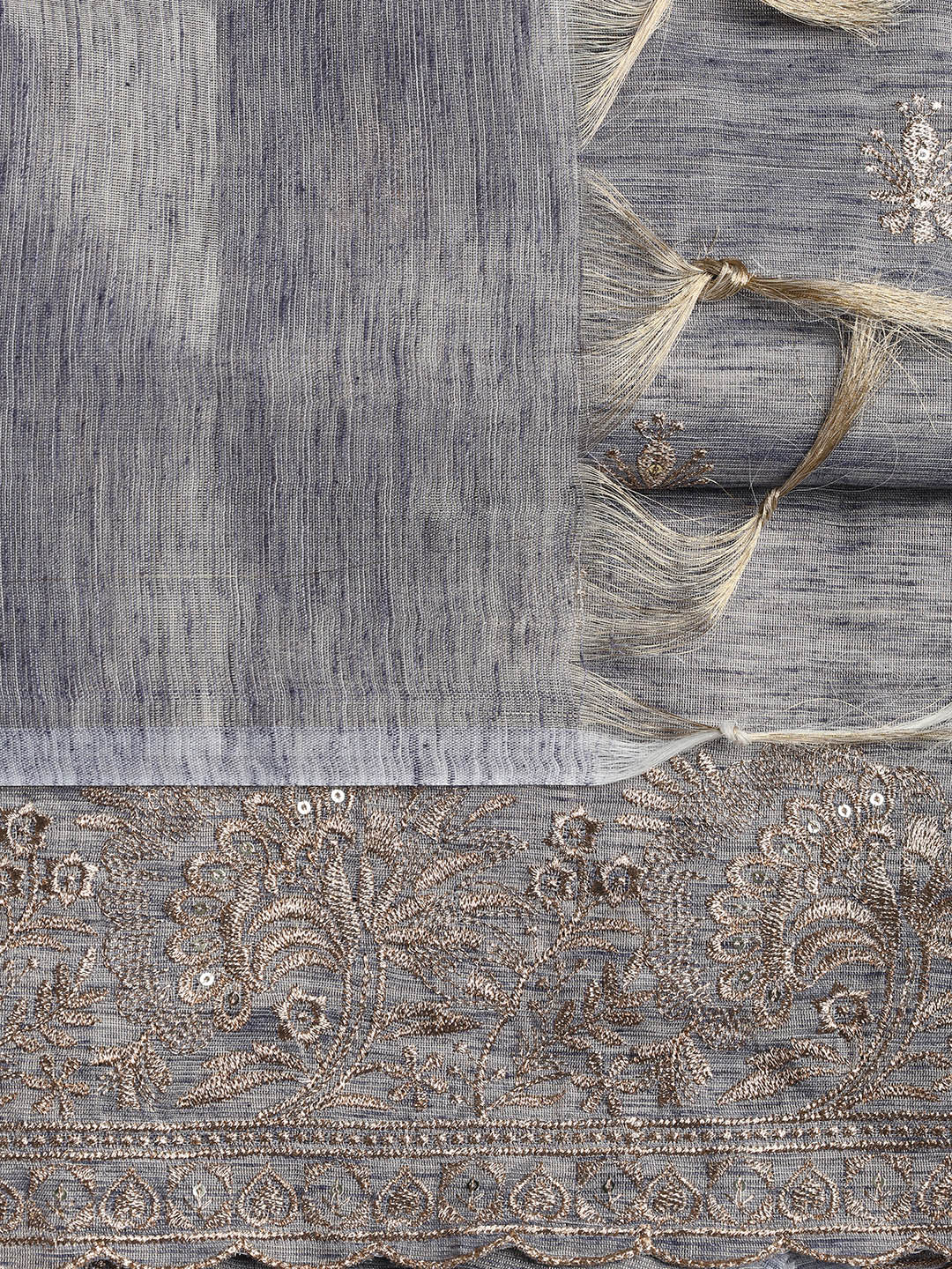 Embroidered Chanderi Unstitched Suit Piece With Dupatta