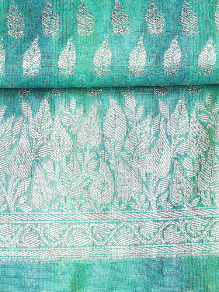 Woven Chanderi Unstitched Suit With Dupatta