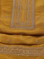 Neck Embroidered Tissue Unstitched Suit With Dupatta